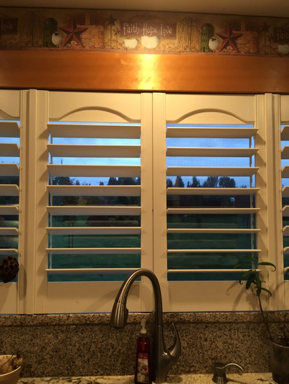 Wooden Window Shutters In A Kitchen